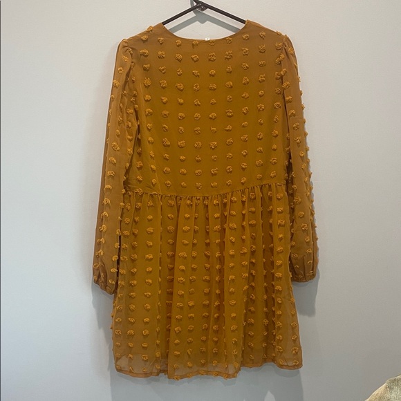 Mustard Long Sleeve Dress - Picture 2 of 2
